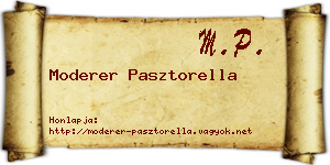 Moderer Pasztorella névjegykártya